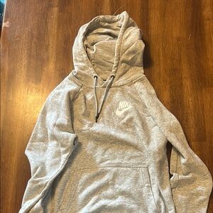 Nike Men's Light Gray Hoodie Sweater